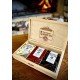 A gift set of Kampot pepper in a wooden box A gift set of Kampot pepper in a wooden box